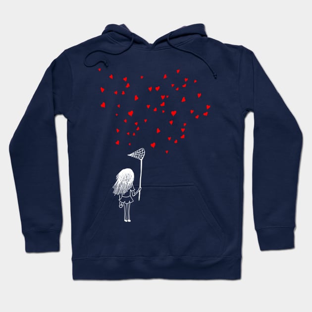 Catching the Heart Hoodie by spacemedia